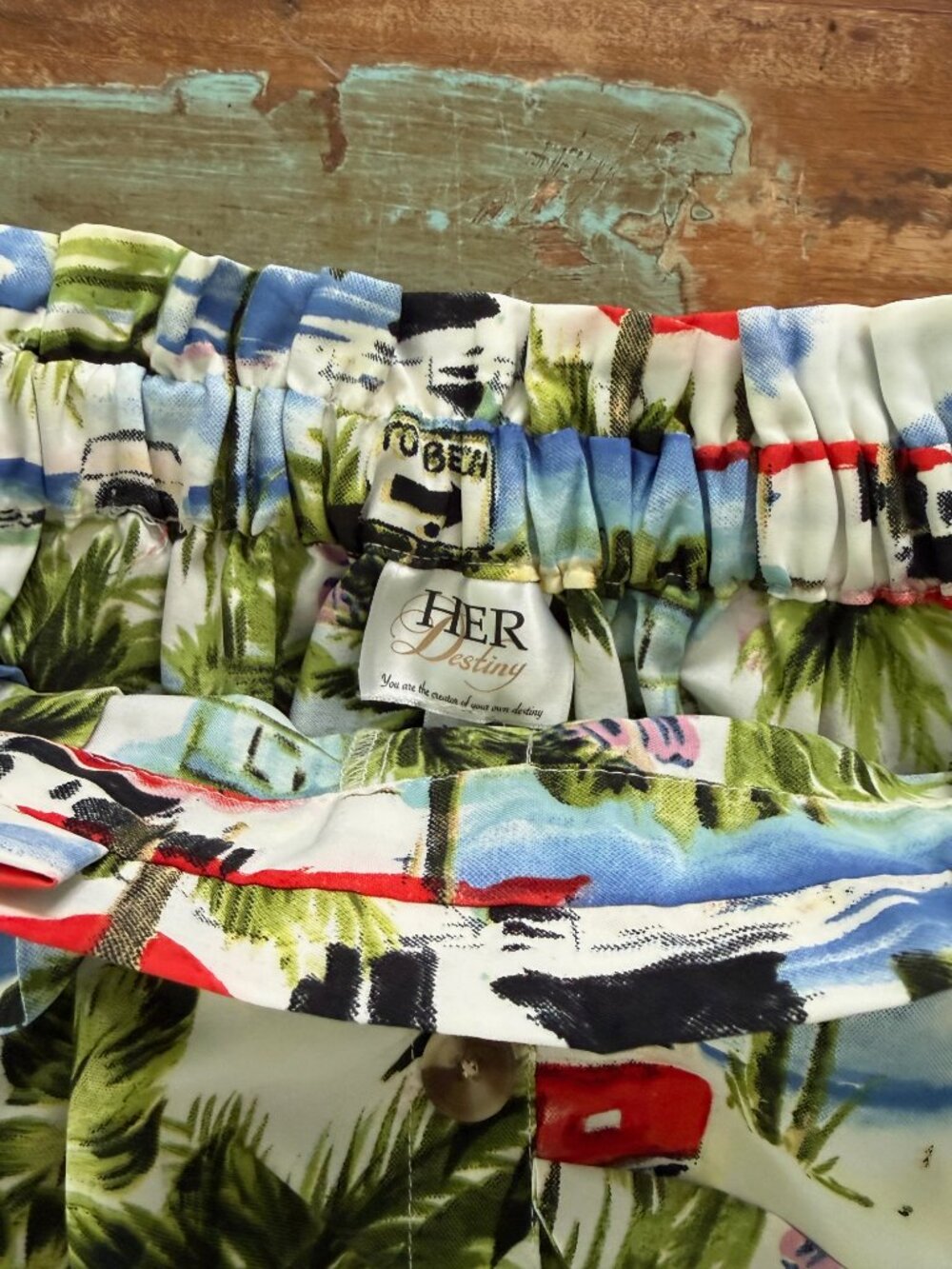 Vintage Her Destiny Tropical Midi Skirt Size Medium - Picture 9 of 12